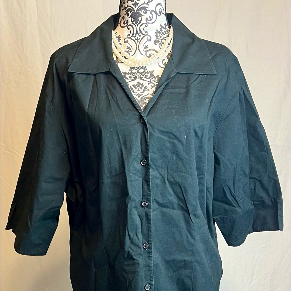 Black button down